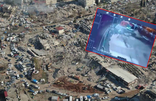 Yeni görüntüler dehşete düşürdü! Depremin şiddetini gösteren en ürkütücü video