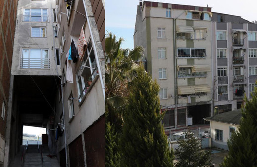 Deprem sonrası görenler şoke oldu! 5 katlı binanın altından sokak geçiyor: Bu nasıl apartman?