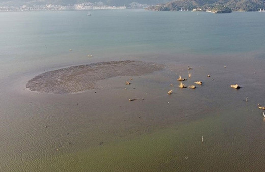 Fethiye'de korkutan görüntü! Deniz suyu 10 metre çekildi