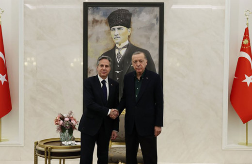 Cumhurbaşkanı Erdoğan, ABD Dışişleri Bakanı Antony Blinken'i havaalanında kabul etti