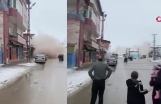 7.6'lık depremin yeni görüntüleri! Binaların çatlaması, çökmesi kamerada: Her yeri toz bulutu kapladı!