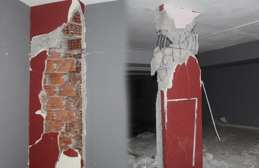 Deprem sonrası şoke eden olay! Patlayan kolonların tuğladan yapıldığı ortaya çıktı