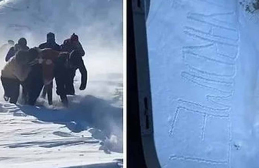 Film değil gerçek: Kardaki yazı hayat kurtardı! Mehmetçik riski göze alıp iniş yaptı