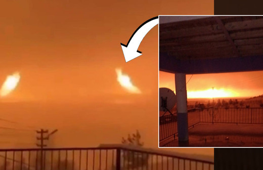 7.7'lik depremde ürperten görüntüler: İki gölden alevler yükseldi o anlar kamerada