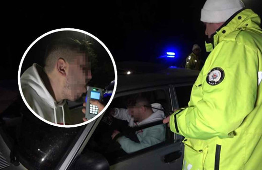 "Aç karnına içince böyle oluyor" dedi Alkolmetreyi üflemek yerine yutmaya çalıştı