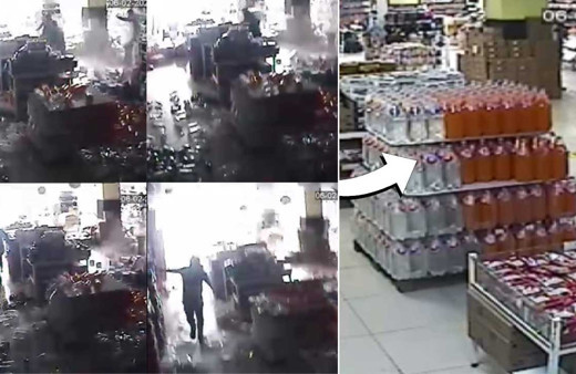 Deprem anında market savaş alanına döndü! Yeni görüntüler kamerada: Raflar ürünler devrildi, insanlar panikle kaçtı!