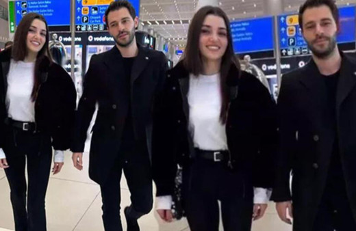 Hande Erçel ile Hakan Sabancı ilk kez el ele! Aşk tatili dönüşü yakalandılar, fotoğrafları ifşa oldu!