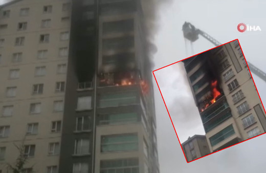Ankara'da 12 katlı apartmanda korkutan yangın: 14 kişi dumandan etkilendi