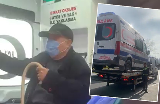 İstanbul'da içinde hasta olan ambulansa haciz geldi! Ambulansı çekiciye yükleyip götürdüler