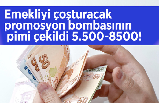Emekliyi çoşturacak promosyon bombasının pimi çekildi 5.500-8500 lira masada
