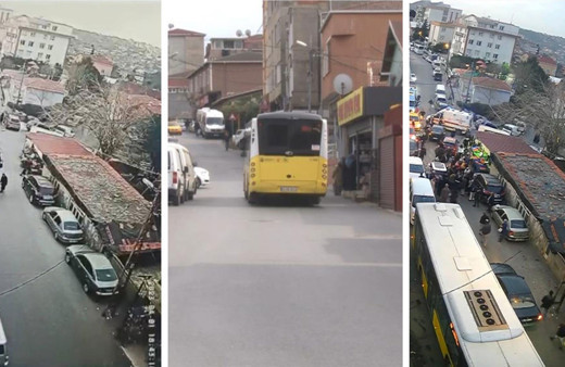 Vatandaşa otobüs çarpınca, yakını otomobille kalabalığa daldı