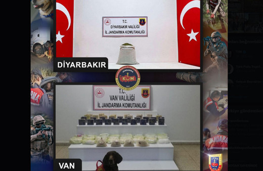 Diyarbakır ve Van’da toplam 47 kilo uyuşturucu ele geçirildi