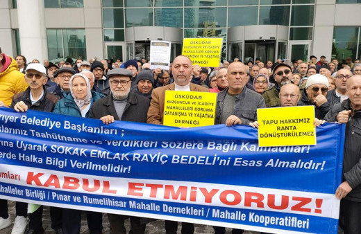 Sarıyer Belediyesi önünde 'tapu' eylemi sözler tutulmadı tepkisi