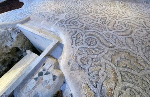 Zeytinburnu'nda yapılan Kazlıçeşme Mozaik Müzesi'nde sona gelindi