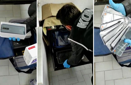 Konya'da kaçak cep telefonları fırından çıktı