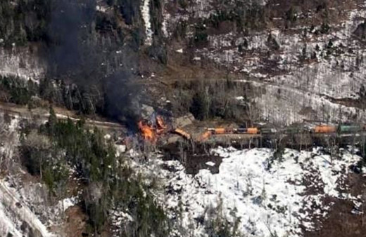 ABD'de korkutan kaza! Tehlikeli madde yüklü tren raydan çıkarak alev aldı, orman yangını çıktı