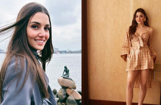 Hakan Sabancı ile ilişki yaşayan Hande Erçel siyah şıklığı ile göz kamaştırdı!