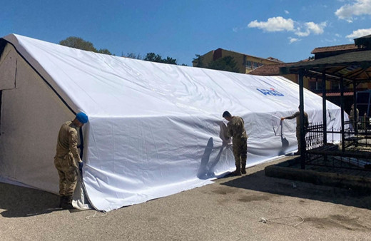 Jandarma, Malatya'da 14 çadır derslik kurdu