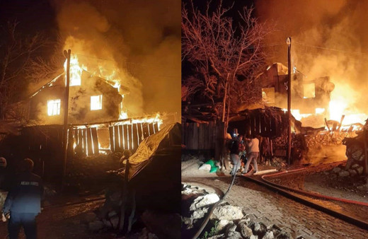 Yangın sıçradı: Ankara'da 3 ev küle döndü