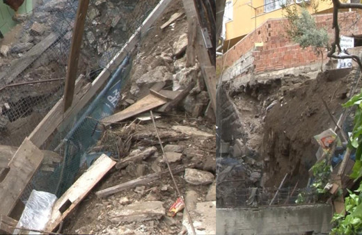 Eyüpsultan’da istinat duvarı çöktü: Risk altındaki binalar tahliye edildi!