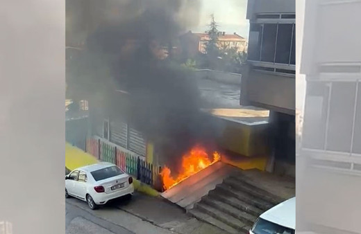 Bursa'da anaokulu alev alev yandı