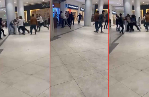 Bursa'da iki grup birbirine girdi: Alışveriş merkezi savaş alanına döndü!