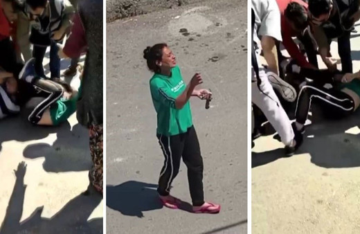 Antalya'da bıçaklı kadın mahalleliyi canından bezdirdi