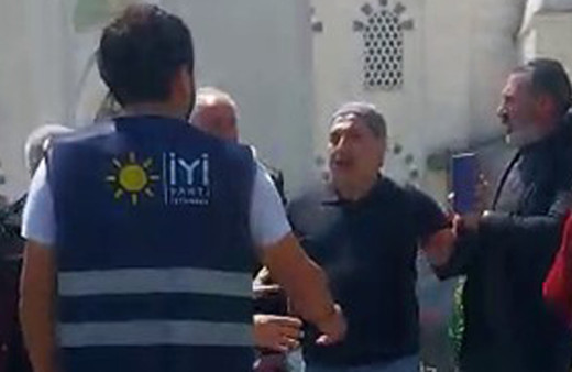 Seçim çalışması yapan İYİ Partili gruba sert tepki! "Askerin kemiklerini sızlatanların selamını almıyorum"