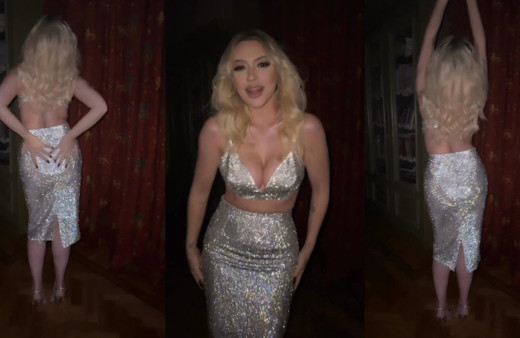 Hadise dans ederken kendinden geçti: Döndü arkasını salladı kalçasını!