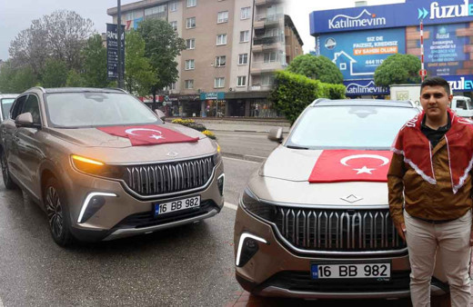 Togg, asker uğurlamasında konvoy başı oldu