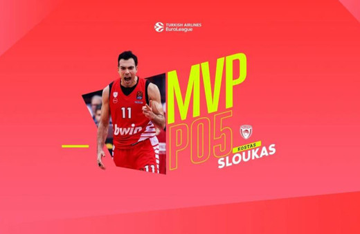 THY Euroleague play-off 5. maçların MVP'si Kostas Sloukas oldu