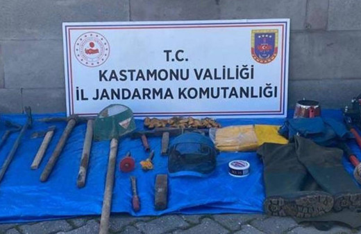 Kastamonu'da define avcılarına suçüstü baskın