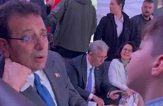 Mansur Yavaş'ın torunu Mansur Kemal Ekrem İmamoğlu'nu terletti