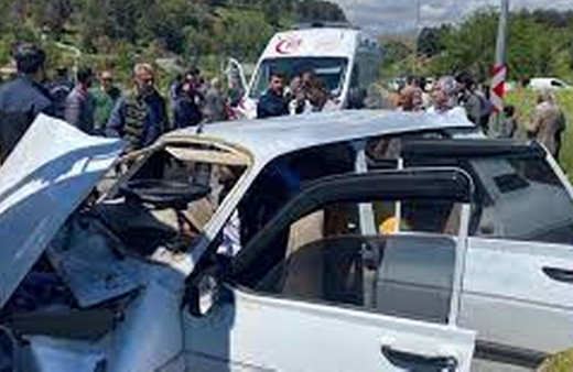 Adıyaman'da kamyon ile otomobil çarpıştı, 2 kişi yaralandı