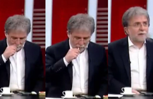 Ahmet Hakan canlı yayında sigara içerken yakalandı! İşte o anlar...
