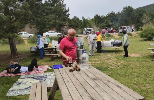 Manisa'da oylarını kullanan vatandaşlar pikniğe çıktı