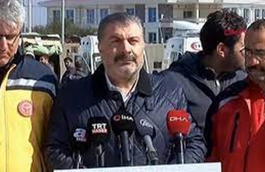 Sağlık Bakanı Fahrettin Koca, Hatay'da konteyner kentte konuştu: