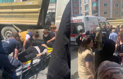 Bayrampaşa'da feci kaza kamerada: Yaşlı kadın hafriyat kamyonunun altında kaldı