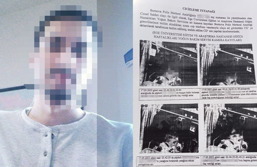 İzmir'de erkek hemşire yoğun bakımdaki kadın hastaya tecavüz etti! İğrenç anlar kamerada