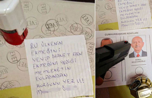 Rize'de silah ve el bombasıyla oy kullandı! Kılıçdaroğlu'nu tehdit etti gözaltına alındı