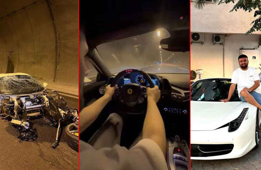 Ünal Turan, Ferrari ile kaza yaptı: 14 milyon liralık araç pert oldu