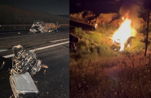 Gaziantep'te feci kaza: Alev topuna dönen araçta 1 kişi yanarak öldü!