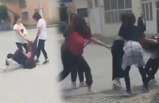 İzmir’de kız öğrenciler birbirine girdi, meydan ringe döndü