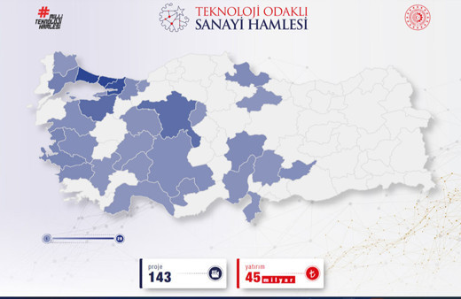 Teknoloji odaklı projeler "Yatırım Haritası" uygulamasında