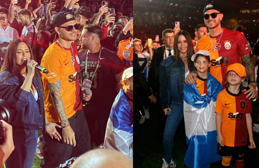 Mauro Icardi 'Fener ağalama' dedi, Simge Sağın 'aşkın olayım' düeti geceye damga vurdu!