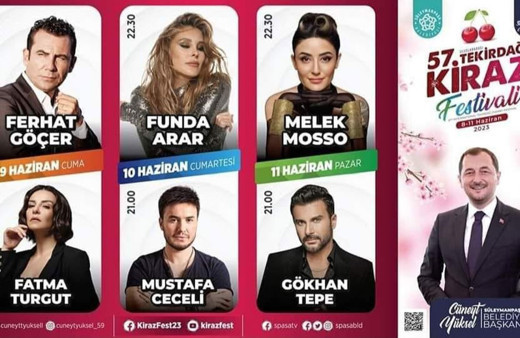57. Uluslararası Tekirdağ Kiraz Festivali yarın başlıyor