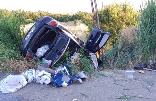 Malatya'da şarampole devrilen otomobildeki 1 kişi öldü, 4 kişi yaralandı
