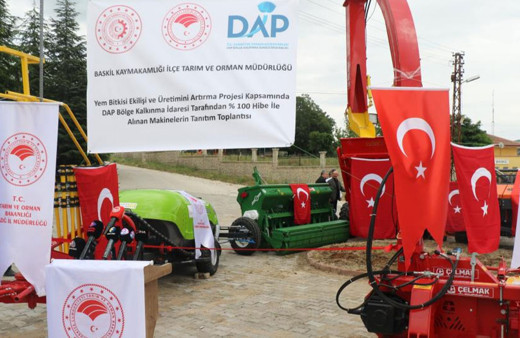 Elazığ'da çiftçilere 1 milyon lira değerinde yüzde 100 hibeli makine desteği