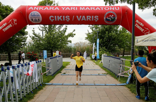 Ankara Yarı Maratonu, Mogan Gölü Park Alanı'nda koşuldu