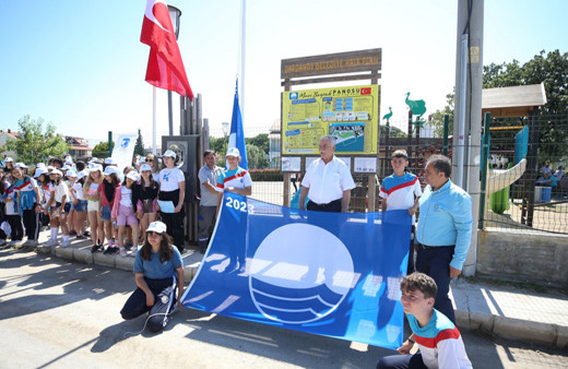 Çanakkale'deki Dardanos Halk Plajı'na "Mavi Bayrak" verildi